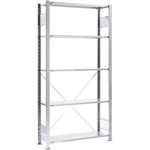 Steckregal, für Sichtlagerkästen, Grundregal, BxT 1060 x 336 mm, 5 Böden eurokraft pro
