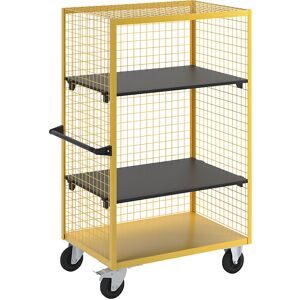 kaiserkraft Profi-Etagenwagen, mit 3 Gitterwänden, HxBxT 1700 x 1140 x 710 mm