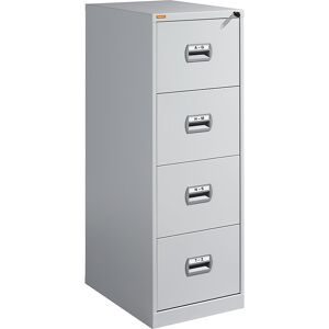 Hängeregistraturschrank, 1-bahnig, 4 Schübe, lichtgrau eurokraft basic