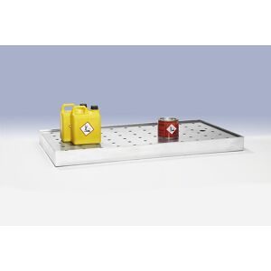 Lochblechabdeckung zu Wannenboden, BxT 1000 x 500 mm, für Schiebetürenschrank XL eurokraft pro
