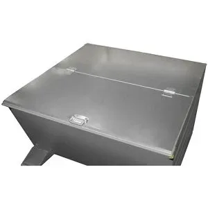 Klappdeckel, verzinkt, 2-teilig, für 1,0 / 1,1 m³-Ausführung eurokraft pro