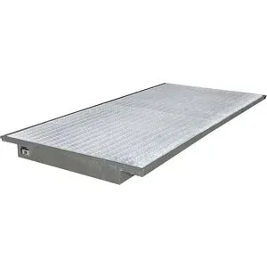 Regal-Einhängewanne, mit verzinktem Gitterrost, LxB 2650 x 1250 / 915 mm, feuerverzinkt eurokraft pro