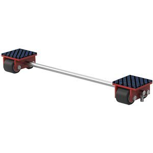 kaiserkraft Transportfahrwerk, fest, mit Verbindungsstange, Tragfähigkeit 3000 kg