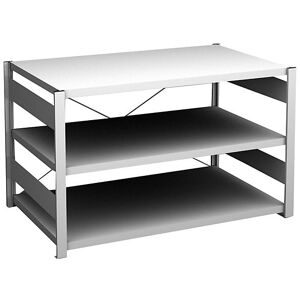 Steckregal, Bauart leicht, einseitig, HxBxT 825 x 1300 x 800 mm, grau, Grundregal eurokraft pro