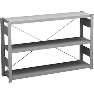 Steckregal, Bauart leicht, einseitig, HxBxT 825 x 1300 x 300 mm, verzinkt, Grundregal eurokraft pro