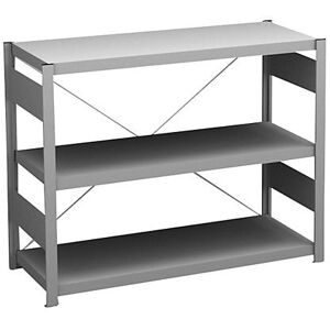 Steckregal, Bauart leicht, einseitig, HxBxT 825 x 1000 x 400 mm, verzinkt, Grundregal eurokraft pro