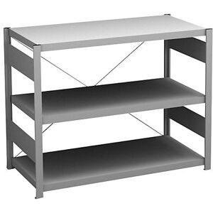 Steckregal, Bauart leicht, einseitig, HxBxT 825 x 1000 x 500 mm, verzinkt, Grundregal eurokraft pro