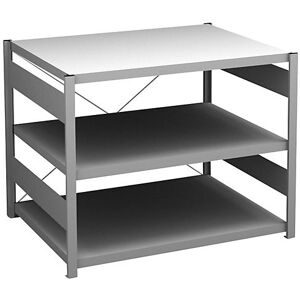 Steckregal, Bauart leicht, einseitig, HxBxT 825 x 1000 x 800 mm, verzinkt, Grundregal eurokraft pro