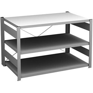 Steckregal, Bauart leicht, einseitig, HxBxT 825 x 1300 x 800 mm, verzinkt, Grundregal eurokraft pro