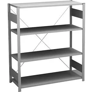 Steckregal, Bauart leicht, einseitig, HxBxT 1200 x 1000 x 400 mm, verzinkt, Grundregal eurokraft pro