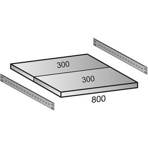 kaiserkraft Fachboden für Industriesteckregal, Bodenbreite 800 mm, Tiefe 600 mm