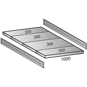 kaiserkraft Fachboden für Industriesteckregal, Bodenbreite 1000 mm, Tiefe 1000 mm