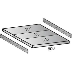 kaiserkraft Fachboden für CLEANA-Steckregal, Bodenbreite 800 mm, Tiefe 800 mm