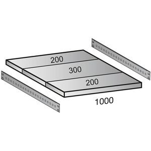 kaiserkraft Fachboden für CLEANA-Steckregal, Bodenbreite 1000 mm, Tiefe 700 mm