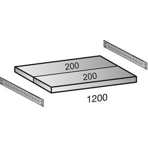 kaiserkraft Fachboden für CLEANA-Steckregal, Bodenbreite 1200 mm, Tiefe 400 mm