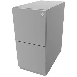 Rollcontainer Note?, mit 2 Hängeregistraturen, HxB 645 x 300 mm, lichtgrau BISLEY