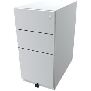 Rollcontainer Note?, mit 2 Universalschubladen, 1 Hängeregistratur, HxBxT 645 x 300 x 565 mm, verkehrsweiß BISLEY