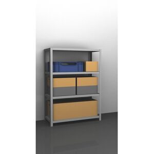 Lager-Schraubregal, Bauart mittelschwer, beidseitig, HxBxT 1500 x 1300 x 500 mm, verzinkt, Grundregal eurokraft pro