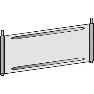 Trennblech für Fächer-Regal, verzinkt, für Fachboden, BxT 1000 x 400 mm hofe
