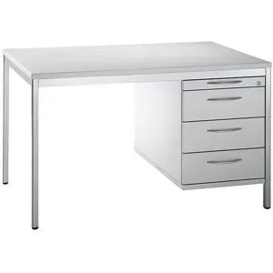 kaiserkraft LENA - Unterschrank, HxBxT 540 x 434 x 800 mm, 1 Utensilienschub, 3 Materialschübe, lichtgrau