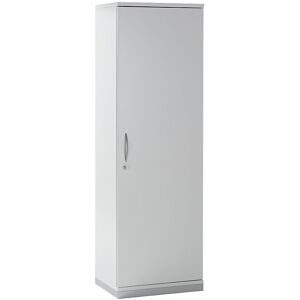 kaiserkraft LENA - Flügeltürschrank, 4 Fachböden, 5 Ordnerhöhen, HxBxT 1869 x 600 x 442 mm, lichtgrau