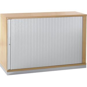 kaiserkraft HANNA - Rollladenschrank, Höhe 781 mm, 1 Fachboden, Dekor Buche