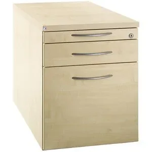 kaiserkraft HANNA - Rollcontainer, 1 Utensilienschub, 1 Materialschub, 1 Hängeregistratur, Dekor Ahorn