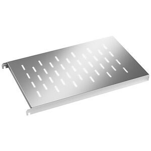kaiserkraft Edelstahl-Fachboden, Eckboden gelocht, BxT 640 x 440 mm