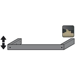 Justiervorrichtung inkl. Sockelblende für asecos® Sicherheitsschrank Typ 30, Breite 1.164 mm