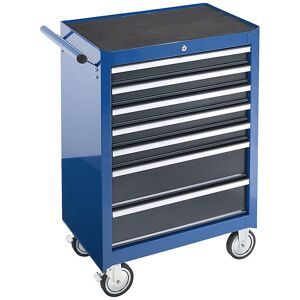 kaiserkraft Werkstattwagen, HxBxT 995 x 680 x 458 mm, 7 Schubladen, blau