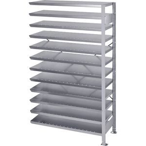 Steckregal für Regalkästen, HxB 1790 x 1000 mm, Anbauregal, Tiefe 300 mm, ohne Kästen STEMO