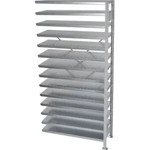 Steckregal für Regalkästen, HxB 2100 x 1000 mm, Anbauregal, Tiefe 300 mm, ohne Kästen STEMO