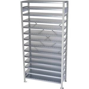 Steckregal für Regalkästen, HxB 2100 x 1000 mm, Grundregal, Tiefe 300 mm, ohne Kästen STEMO