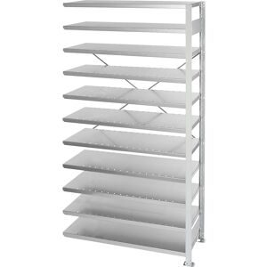 Steckregal für Regalkästen, HxB 2100 x 1000 mm, Anbauregal, Tiefe 400 mm. ohne Kästen STEMO