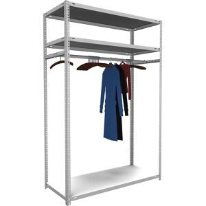 Garderoben-Regal-Schraubsystem, HxBxT 2000 x 1300 x 600 mm, Grundregal hofe