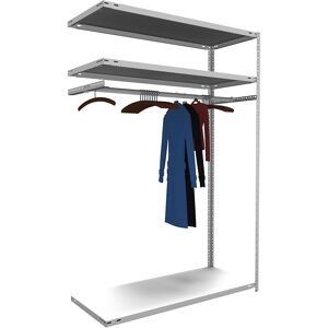 Garderoben-Regal-Schraubsystem, HxBxT 2000 x 1300 x 600 mm, Anbauregal hofe