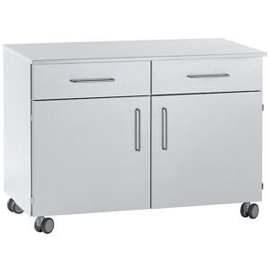 kaiserkraft Labor-Unterschrank, hoch, 2 Schubladen, 2 Türen, 2 Böden, 1 Mittelwand, Breite 836 mm