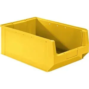 Sichtlagerkasten aus Polyethylen, LxBxH 500 x 310 x 200 mm, gelb, VE 10 Stk mauser