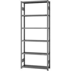 Steckregal, Bauart leicht, doppelseitig, HxBxT 2500 x 1000 x 300 mm, verzinkt, Grundregal eurokraft pro
