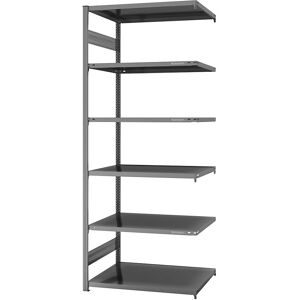 Steckregal, Bauart leicht, doppelseitig, HxBxT 2500 x 1000 x 800 mm, verzinkt, Anbauregal eurokraft pro