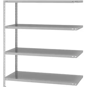 Lager-Schraubregal, Bauart mittelschwer, beidseitig, HxBxT 1500 x 1300 x 600 mm, lichtgrau, Anbauregal eurokraft pro