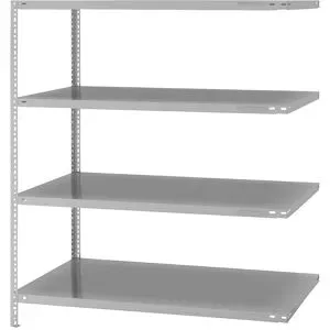 Lager-Schraubregal, Bauart mittelschwer, beidseitig, HxBxT 1500 x 1300 x 800 mm, lichtgrau, Anbauregal eurokraft pro