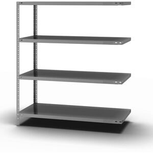 Schraubregal, Bauart leicht, doppelseitig, HxBxT 1500 x 1300 x 600 mm, verzinkt, Anbauregal eurokraft pro