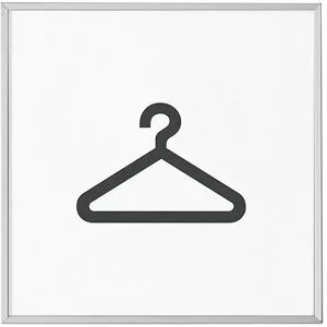 kaiserkraft MADRID Silver Line? Türschild, Piktogramm HxB 120 x 120 mm, Garderobe