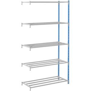 Steckregal, mit Rohr-Fachböden, HxBxT 1996 x 1240 x 400 mm, Anbauregal Manorga