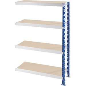 Universal-Steckregal, stabil, Spanplattenböden, HxBxT 1508 x 1025 x 500 mm, Anbauregal eurokraft basic
