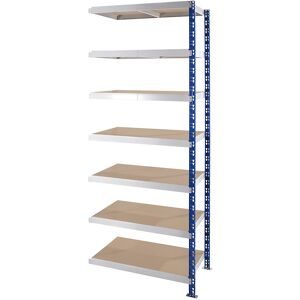 Universal-Steckregal, stabil, Spanplattenböden, HxBxT 2522 x 1025 x 400 mm, Anbauregal eurokraft basic