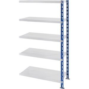 Universal-Steckregal, stabil, Stahlblechböden, HxBxT 1820 x 1025 x 400 mm, Anbauregal eurokraft basic