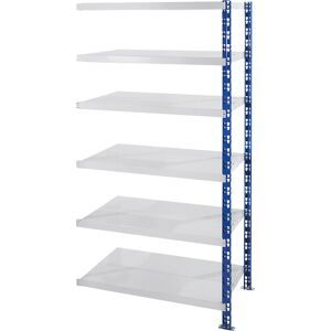 Universal-Steckregal, stabil, Stahlblechböden, HxBxT 1976 x 1025 x 500 mm, Anbauregal eurokraft basic