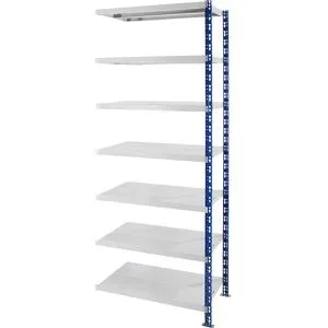 Universal-Steckregal, stabil, Stahlblechböden, HxBxT 2522 x 1025 x 500 mm, Anbauregal eurokraft basic